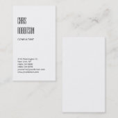 Carte de visite standard attrayante blanche simple (Devant / Derrière)