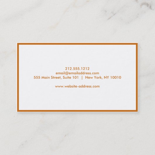 Carte De Visite Standard - Avec suivi (Dos)