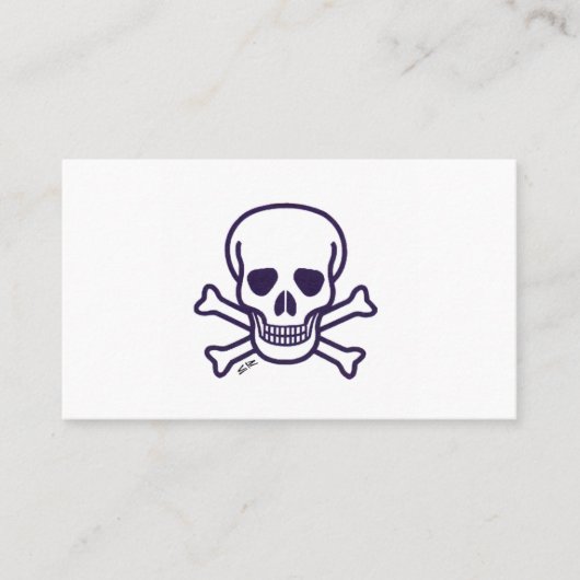 Carte de visite standard blanche Skull n Bones (Devant)