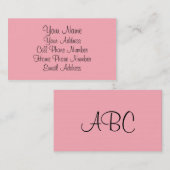 Carte de visite standard ColorWheel Light Pink 1 (Devant / Derrière)