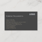 Carte de visite standard de 3,5 po x 2,0 po (Dos)