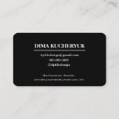 Carte de visite standard de 3,5 po x 2,0 po (Dos)