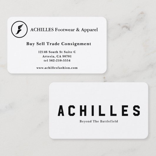 Carte de visite standard de 3,5 pouces x 2,0 pouce (Devant / Derrière)