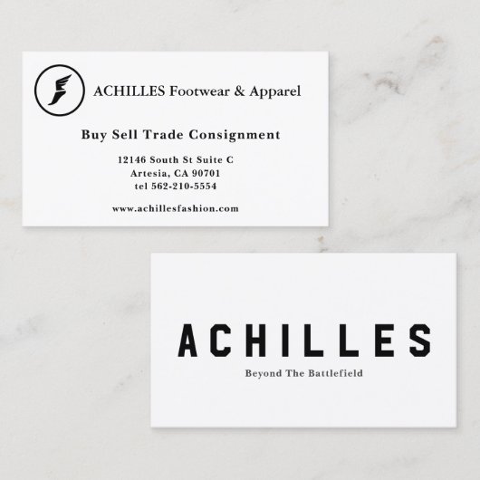 Carte de visite standard de 3,5 pouces x 2,0 pouce (Devant / Derrière)