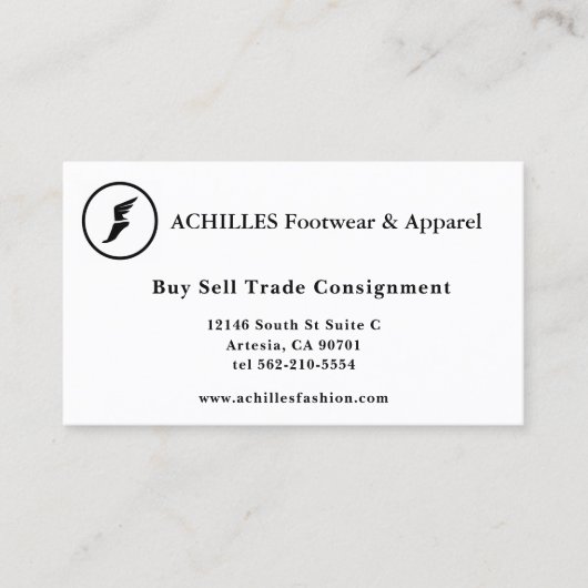 Carte de visite standard de 3,5 pouces x 2,0 pouce (Devant)