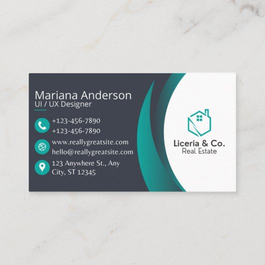 Carte de visite standard de 3,5 pouces x 2,0 pouce (Dos)