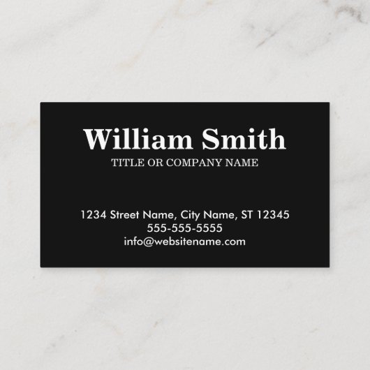 Carte de visite standard de 3,5 pouces x 2,0 pouce (Dos)