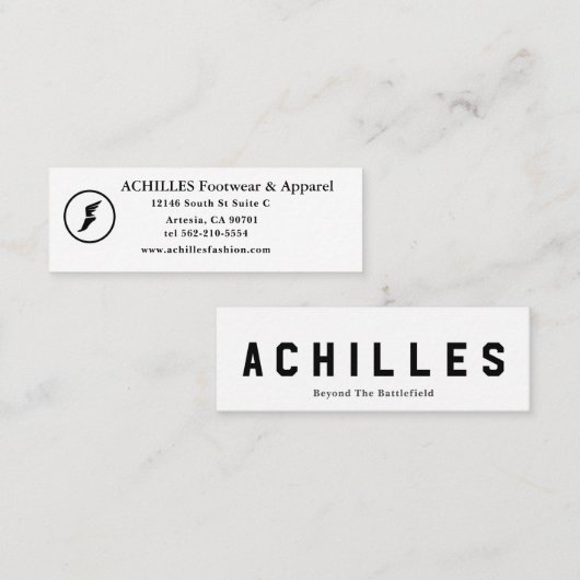 Carte de visite standard de 3,5 pouces x 2,0 pouce (Devant / Derrière)