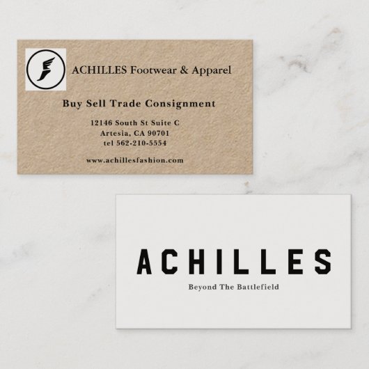 Carte de visite standard de 3,5 pouces x 2,0 pouce (Devant / Derrière)