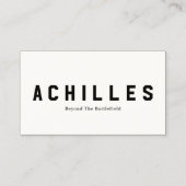 Carte de visite standard de 3,5 pouces x 2,0 pouce (Dos)