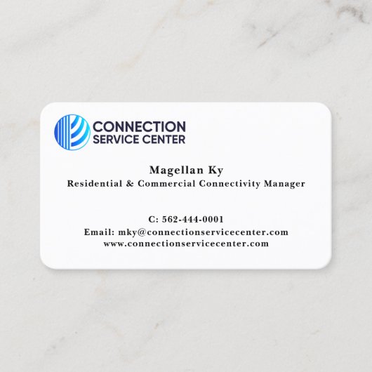 Carte de visite standard de 3,5 pouces x 2,0 pouce (Devant)