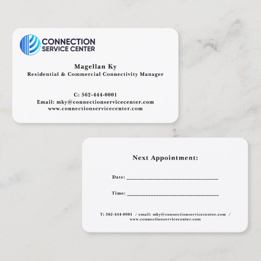 Carte de visite standard de 3,5 pouces x 2,0 pouce (Devant / Derrière)