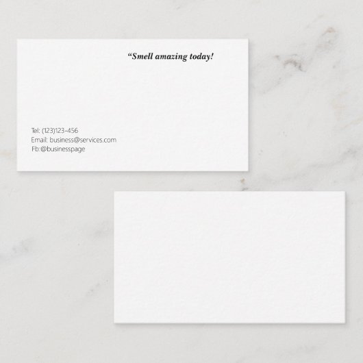 Carte de visite standard de 3,5 pouces x 2,0 pouce (Devant / Derrière)