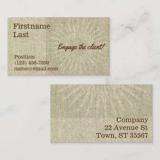 Carte de visite standard de 3,5 pouces x 2,0 pouce (Devant / Derrière)