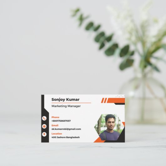 Carte de visite standard de 3,5 pouces x 2,0 pouce (Debout devant)