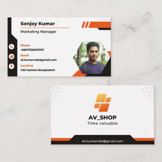 Carte de visite standard de 3,5 pouces x 2,0 pouce (Devant / Derrière)