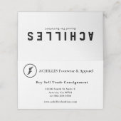 Carte de visite standard de 3,5 pouces x 2,0 pouce (Extérieur déplié)