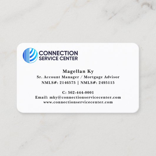 Carte de visite standard de 3,5 pouces x 2,0 pouce (Devant)