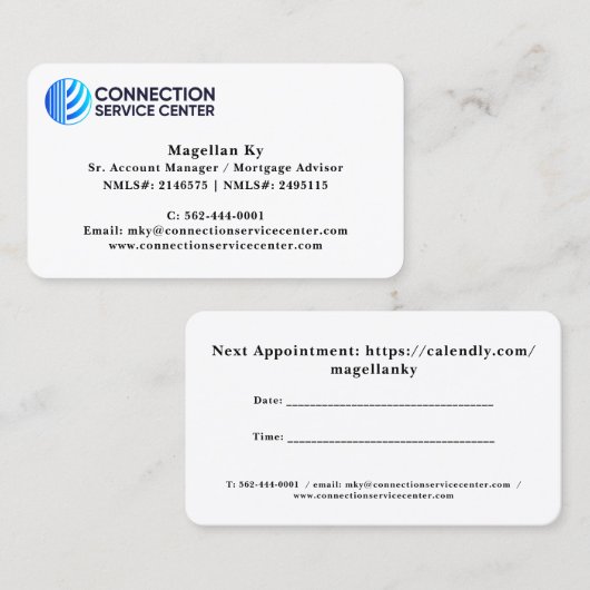 Carte de visite standard de 3,5 pouces x 2,0 pouce (Devant / Derrière)