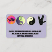 Carte de visite standard de 3,5 pouces x 2,0 pouce (Dos)