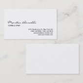 Carte de visite standard de calligraphie noir blan (Devant / Derrière)