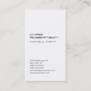 Carte de visite standard de charme blanc
