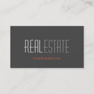 Carte de visite standard de l'immobilier gris mode