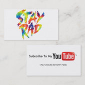 Carte de visite standard double face de Youtube (Devant / Derrière)