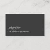 Carte de visite standard élégant en gris gris (Dos)