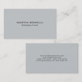 Carte de visite standard gris clair simple (Devant / Derrière)