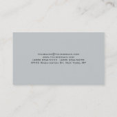 Carte de visite standard gris clair simple (Dos)