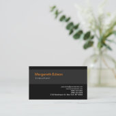 Carte de visite standard Gris Noir clair (Debout devant)