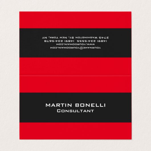 Carte de visite standard Gris rouge clair (Extérieur déplié)