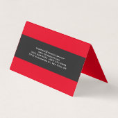 Carte de visite standard Gris rouge clair (Dos)