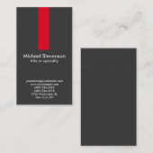 Carte de visite standard Gris vertical (Devant / Derrière)