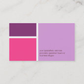 Carte De Visite Standard moderne bloc de couleur violet profession (Dos)