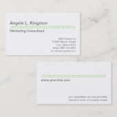 Carte De Visite Standard moderne micro point pomme vert gris perso (Devant / Derrière)