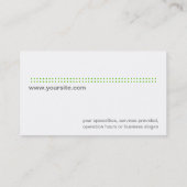 Carte De Visite Standard moderne micro point pomme vert gris perso (Dos)