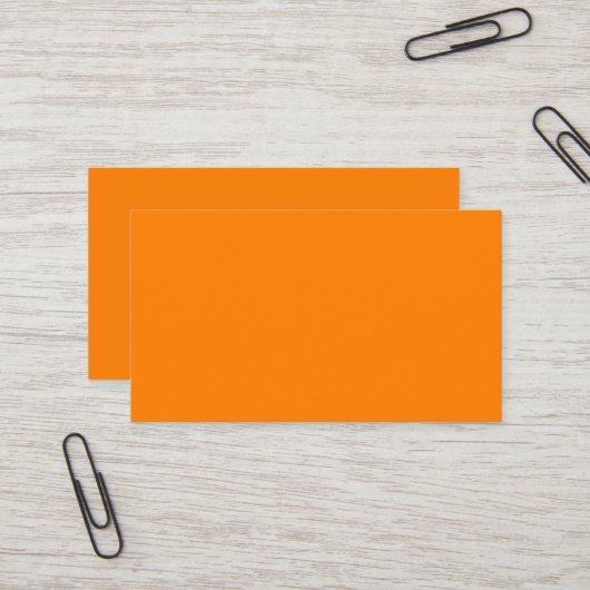 Carte de visite standard orange (Devant/Arrière en situation)