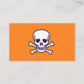 Carte de visite standard orange vert Skull n Bones (Devant)