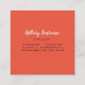 Carte de visite standard pour dentistes (Dos)