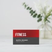 Carte de visite standard Red Grey Personal Trainer (Debout devant)