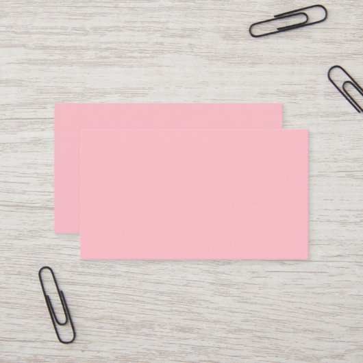 Carte de visite standard rose (Devant/Arrière en situation)
