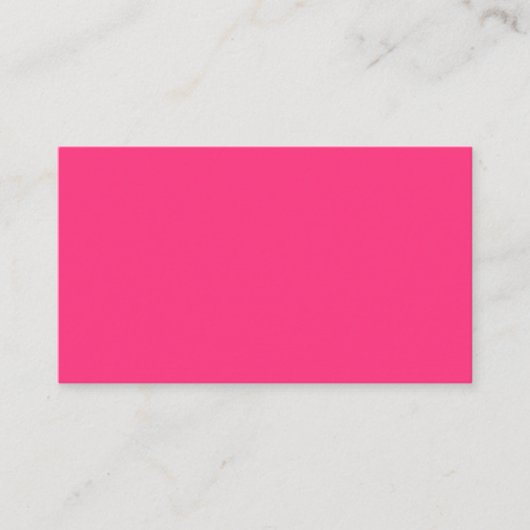 Carte de visite standard rose au néon (Devant)