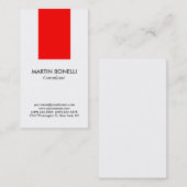 Carte de visite standard rouge blanc élégant verti (Devant / Derrière)