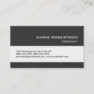 Carte de visite standard tendance classique gris b