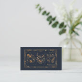 Carte De Visite Star Botany Luxury Gold Navy Monogram Business Car (Debout devant)