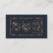 Carte De Visite Star Botany Luxury Gold Navy Monogram Business Car (Devant)