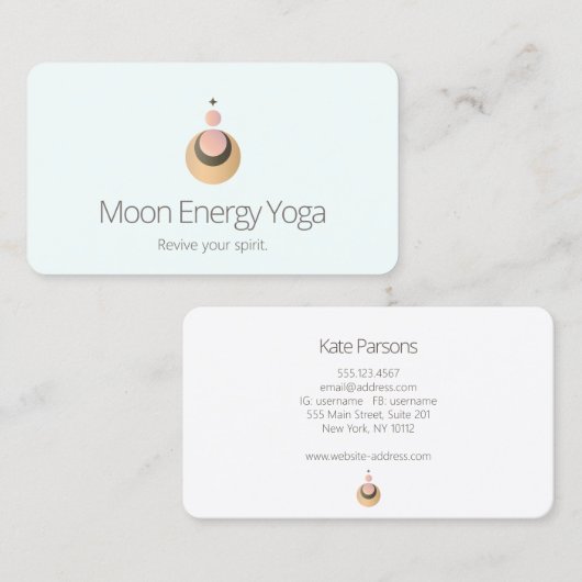 Carte De Visite Star de lune céleste Boho Gold (Devant / Derrière)
