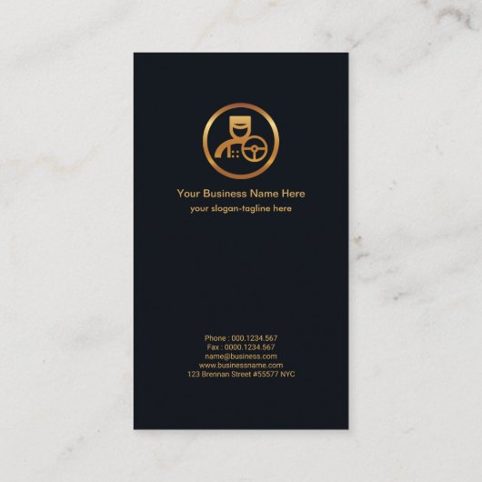 Carte De Visite Star de velours bleu Chauffeur (Dos)